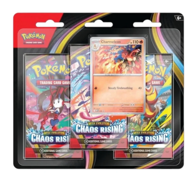 Pokémon - Mega Evolution Chaos Rising - 3 Pack Blister (English)